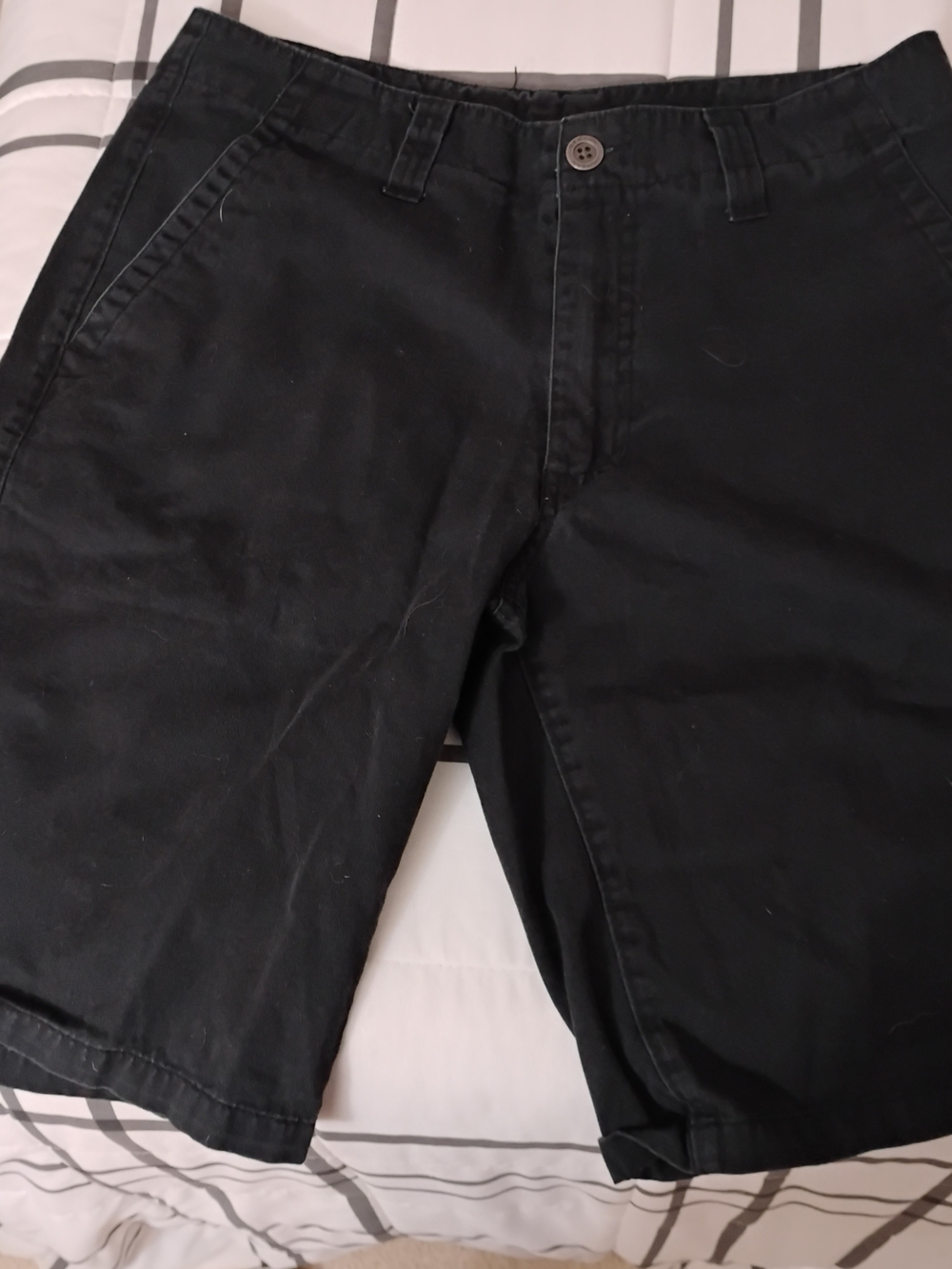 Oakley Black Flat-Front Mens Shorts